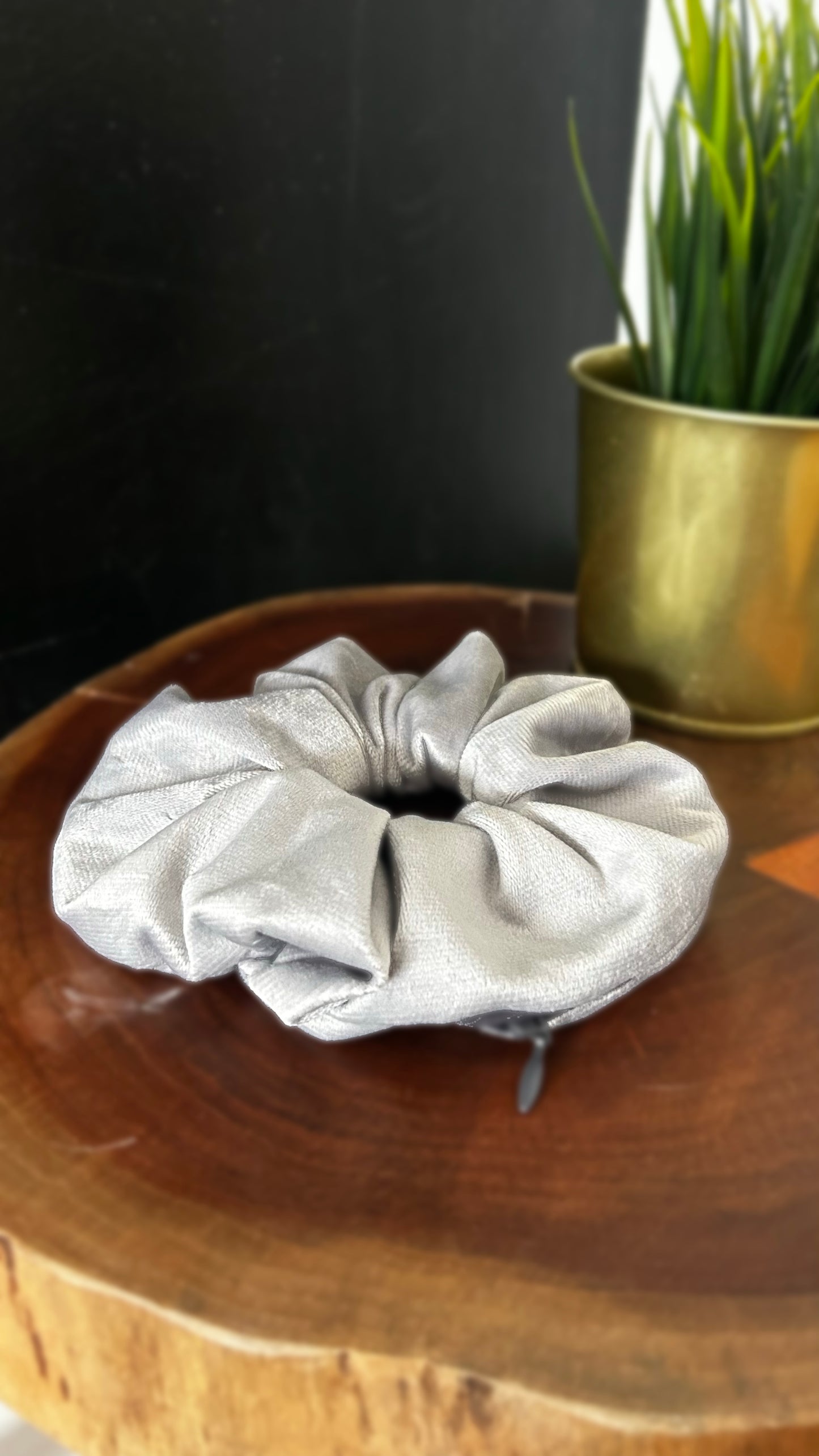 Scrunchie - Hidden Pocket - Grey